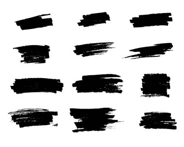 Siyah boya, mürekkep, grunge, kirli fırça darbeleri..