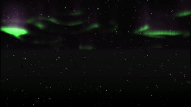 黒い背景にノーザンライト 光線のエネルギーフロー — ストック動画