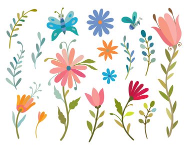 Çiçek açan bitkiler. Tarla ya da bahçe çiçekleri.