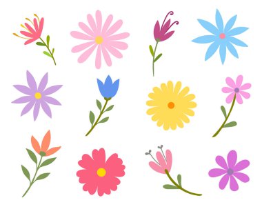 Renkli çiçekler. Soyut origami çiçekleri arka planı. Afişler, duvar kağıtları, posterler, web siteleri, online alışveriş. Vektör çizimi ve yaratıcı fikir