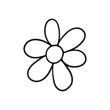 El çizimi vektör çizimi çizimi, karalama, klasik çizim tarzı. Boyama kitabı, bitki