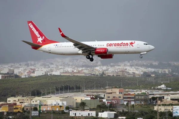 Gando Gran Canaria Boeing 737 Från Corendon Airlines Europe Stockbild