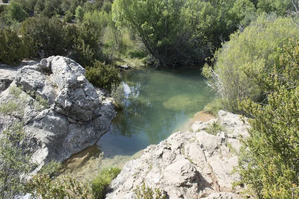 Havuz Cuervo Nehri Nin Banyo Alanı Vega Del Codorno Cuenca — Stok fotoğraf