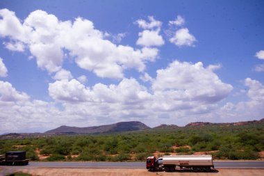 Mombasa-Nairobi Standard Gauge Railway, completed in 2017, was built as the first phase of the Kenya Standard Gauge Railway standard-gauge railway in Kenya that connects the large Indian Ocean city of Mombasa with Nairobi, the country's capital clipart