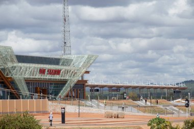 Bilbao şehrinin tepesinden manzara. Bask Ülkesi, İspanya.