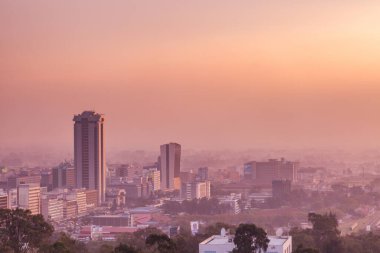 Santiago, Şili 'de günbatımı