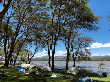 Dağlardaki güzel göl manzarası