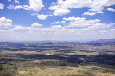 İsrail 'in kuzeyindeki bir dağ sırasının manzarası.