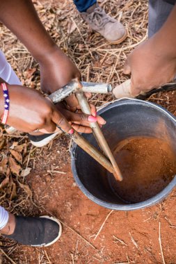 Eller kovadan su yapıyor.