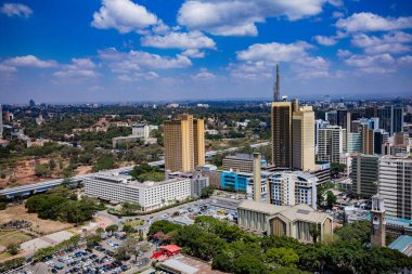 Johannesburg şehir merkezindeki hava manzarası, Güney Afrika