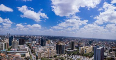 Nairobi Şehri Modern Yükselen Gökdelen Şehir Merkezi Kenya Başkenti Doğu Afrika
