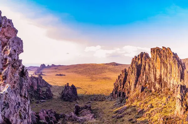 Arkasında dağlar olan güzel bir manzara.
