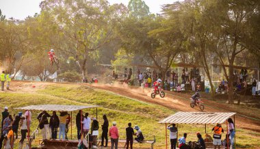 Şehirde bisiklet süren bir grup genç.
