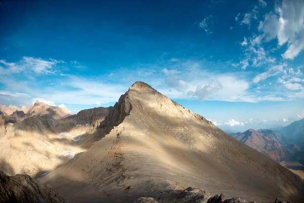 Aladaglar National Park Cloudy Mountain Landscape Glacial Mountains Hills Transmountain — Stock Photo, Image