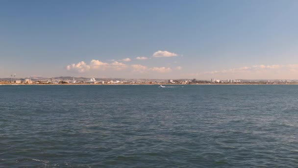 Panoramatický Obraz Akko Acre Krásné Město Pláž Pobřeží Středozemního Moře — Stock video