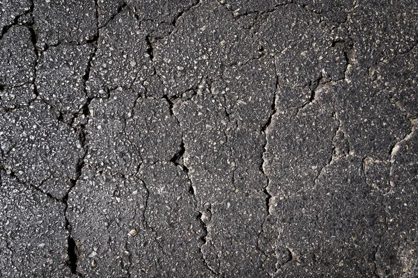 Fragment Cracked Asphalt Road Surface Close — Stock Photo, Image