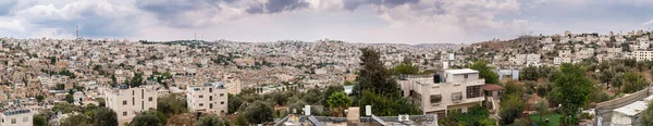 Panoramiczny Widok Miasto Hebron Stolicę Palestyńskiej Prowincji Hebron Jedno Najstarszych — Zdjęcie stockowe
