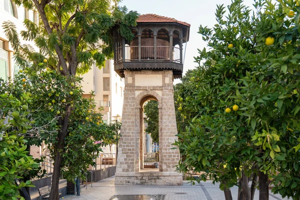 Παλαιός Ιστορικός Πύργος Νερού Μανταρίνια Πρώτο Πλάνο Στο Rishon Lezion — Φωτογραφία Αρχείου
