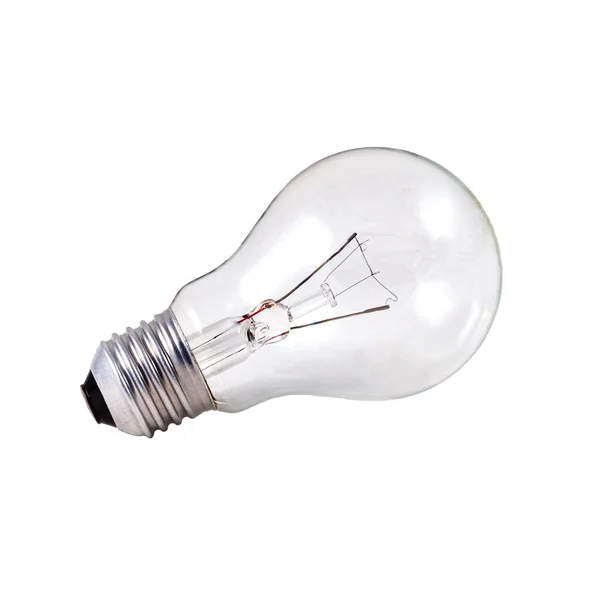 Slanted Tungsten Light Bulb Isolated White — Stock Photo, Image