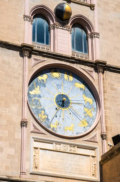 Planetario Reloj Astrológico Campanario Catedral Messina Duomo Messina Antiguo Calendario Imágenes de stock libres de derechos
