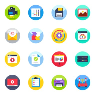 Ui Düz Simgeleri Paketi