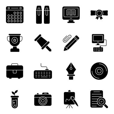 Eğitim ve Çalışma Katı Simgeleri Paketi 