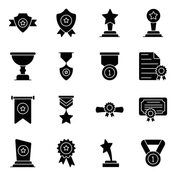 Díjcsomagok Solid Icons — Stock Vector