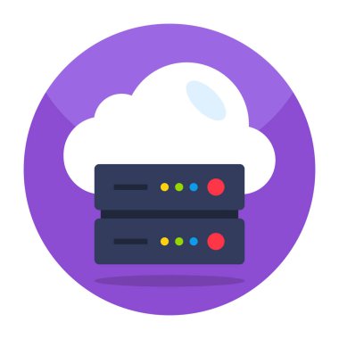 Modern design icon of cloud hosting 