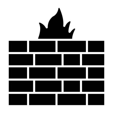 An editable design icon of firewall