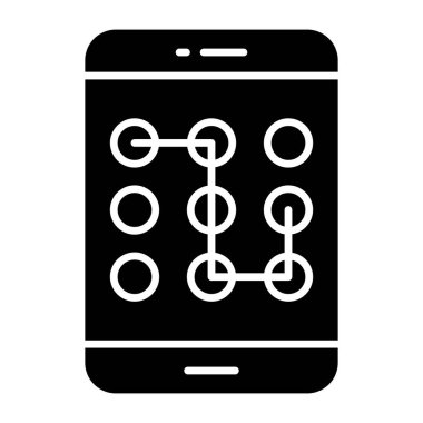 Mobil desen kilidinin yaratıcı tasarım simgesi