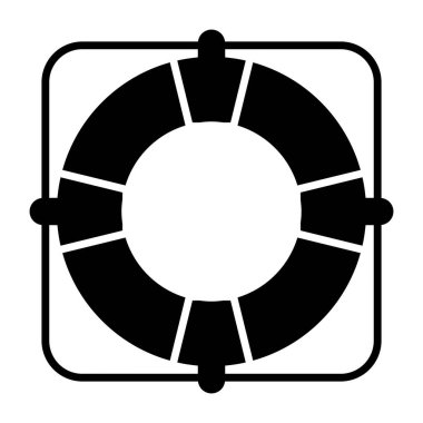 Yaşam şamandırasının mükemmel tasarım simgesi 