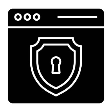 Web güvenliğinin modern tasarım simgesi