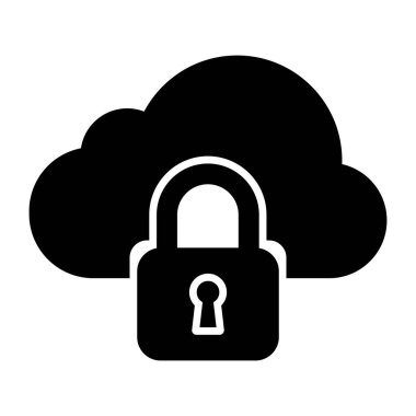 Bulut erişiminin kavramsal katı tasarım simgesi