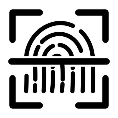 Parmak izi taramasının simge tasarımı 