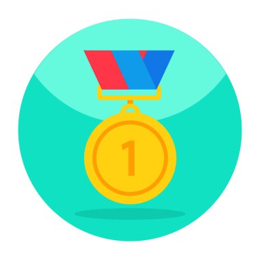 Ordu rozetinin düz tasarım simgesi 