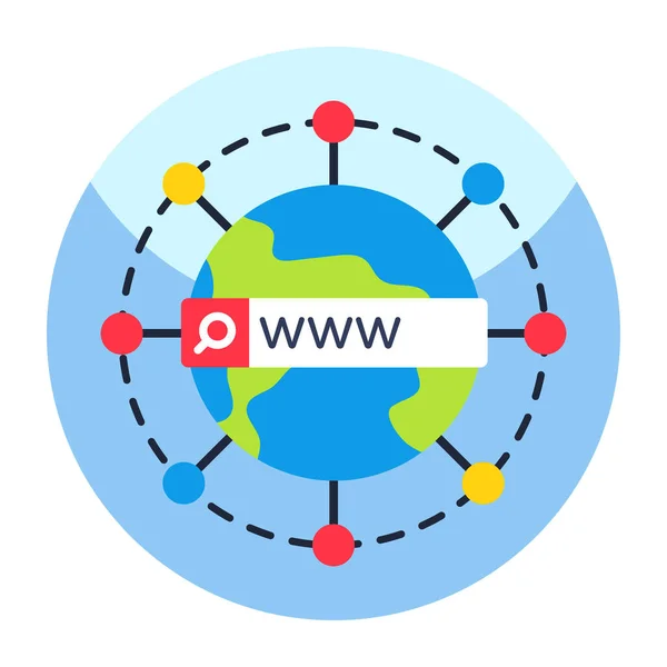 Bewerkbaar Ontwerp Icoon Van Het Web Netwerk — Stockvector