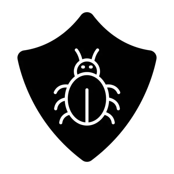 Een Bewerkbaar Design Icoon Van Bug Security — Stockvector