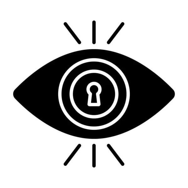 Gefüllte Design Ikone Der Sicherheitsüberwachung — Stockvektor
