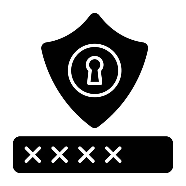 Icono Diseño Editable Del Escudo Seguridad — Vector de stock