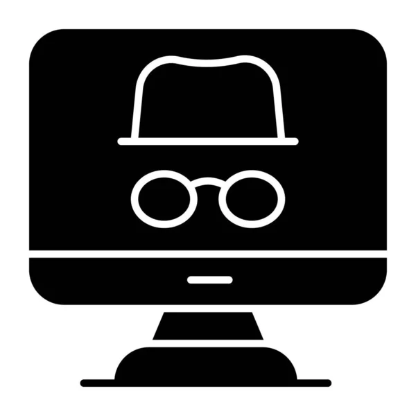 Іконка Модного Дизайну Онлайн Хакера — стоковий вектор