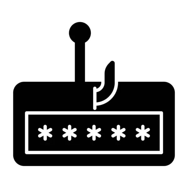 Unikalna Ikona Projektowania Phishingu Haseł — Wektor stockowy
