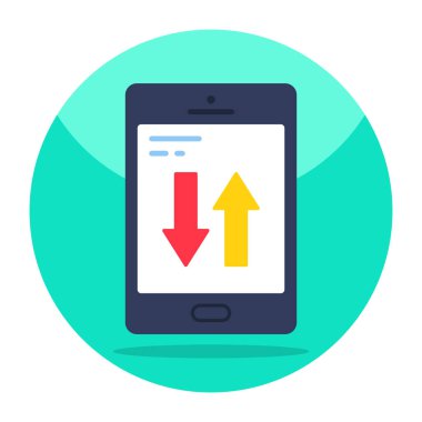 Mobil veri aktarımının premimium indirme simgesi 