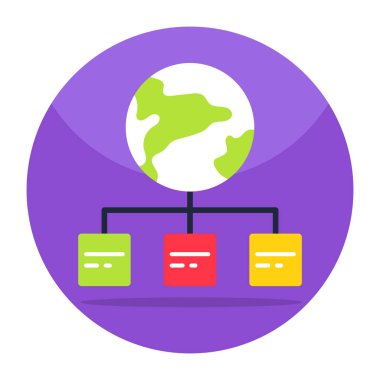 Küresel ağın mükemmel tasarım simgesi 