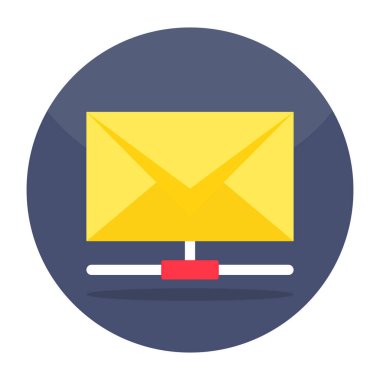 Ağ e- postalarının eşsiz tasarım simgesi 