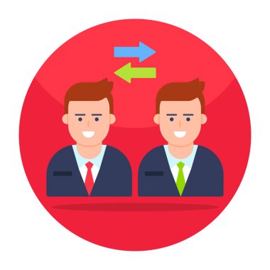 Çalışanların değişiminin mükemmel tasarım simgesi 