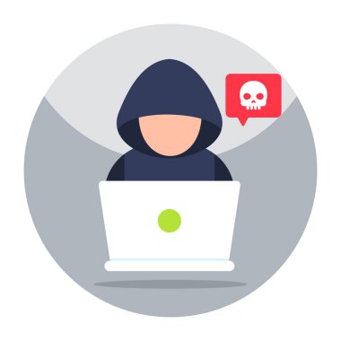 Hackleme sohbetinin modern tasarım simgesi