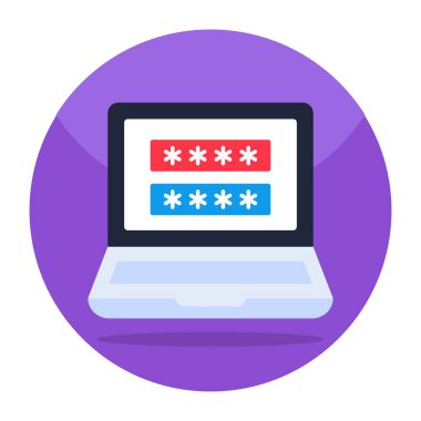 Sistem parolasının yaratıcı tasarım simgesi 