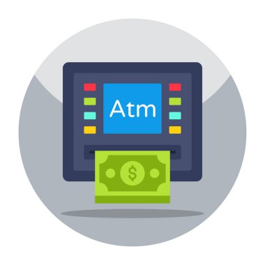 Finansal yoksunluğun düz tasarım simgesi 