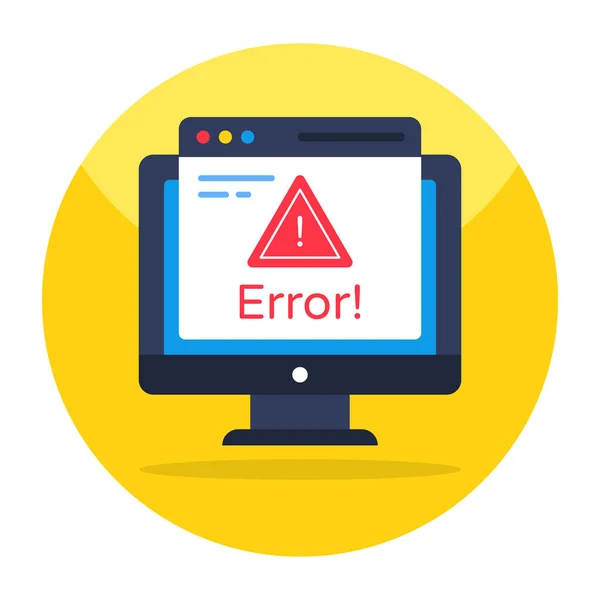 Icon Design Web Error — Stock Vector