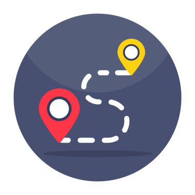 Rotanın vektör tasarımı, düz simge 